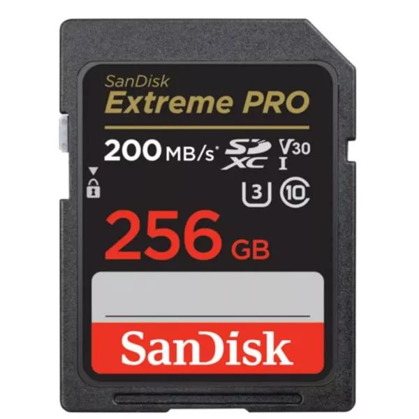 Extreme Pro SDXC 256Go - 200 MB/s, U3, UHS-I
