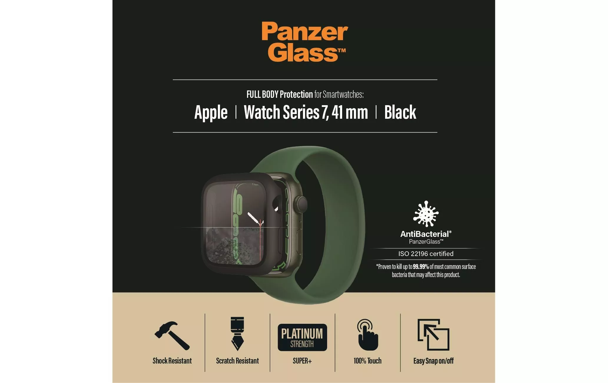 Protezione dello schermo Armour Glass Full Body Apple Watch 7/8 (41 mm)