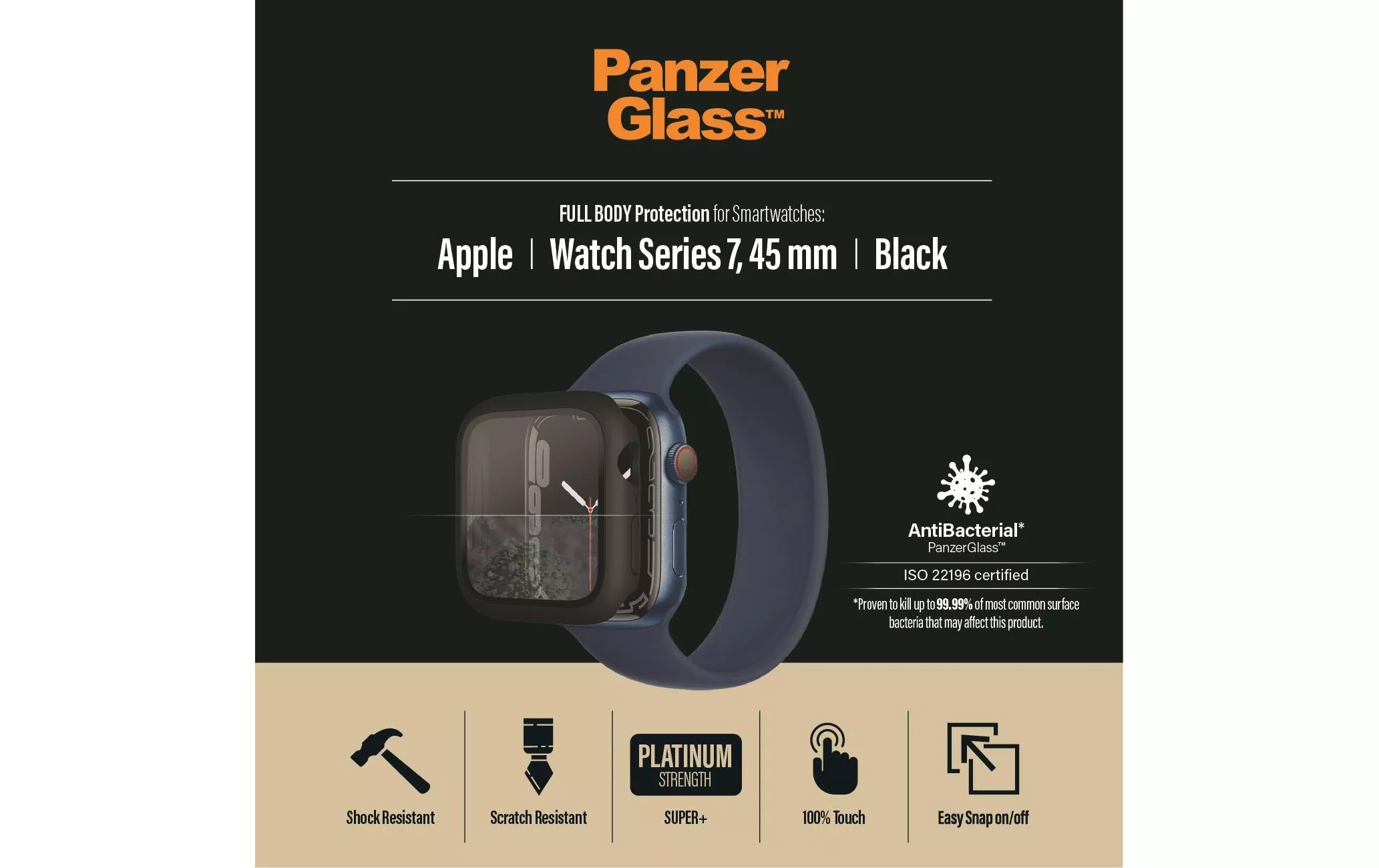 Protezione per lo schermo Armour Glass Full Body Apple Watch 7/8 (45 mm)