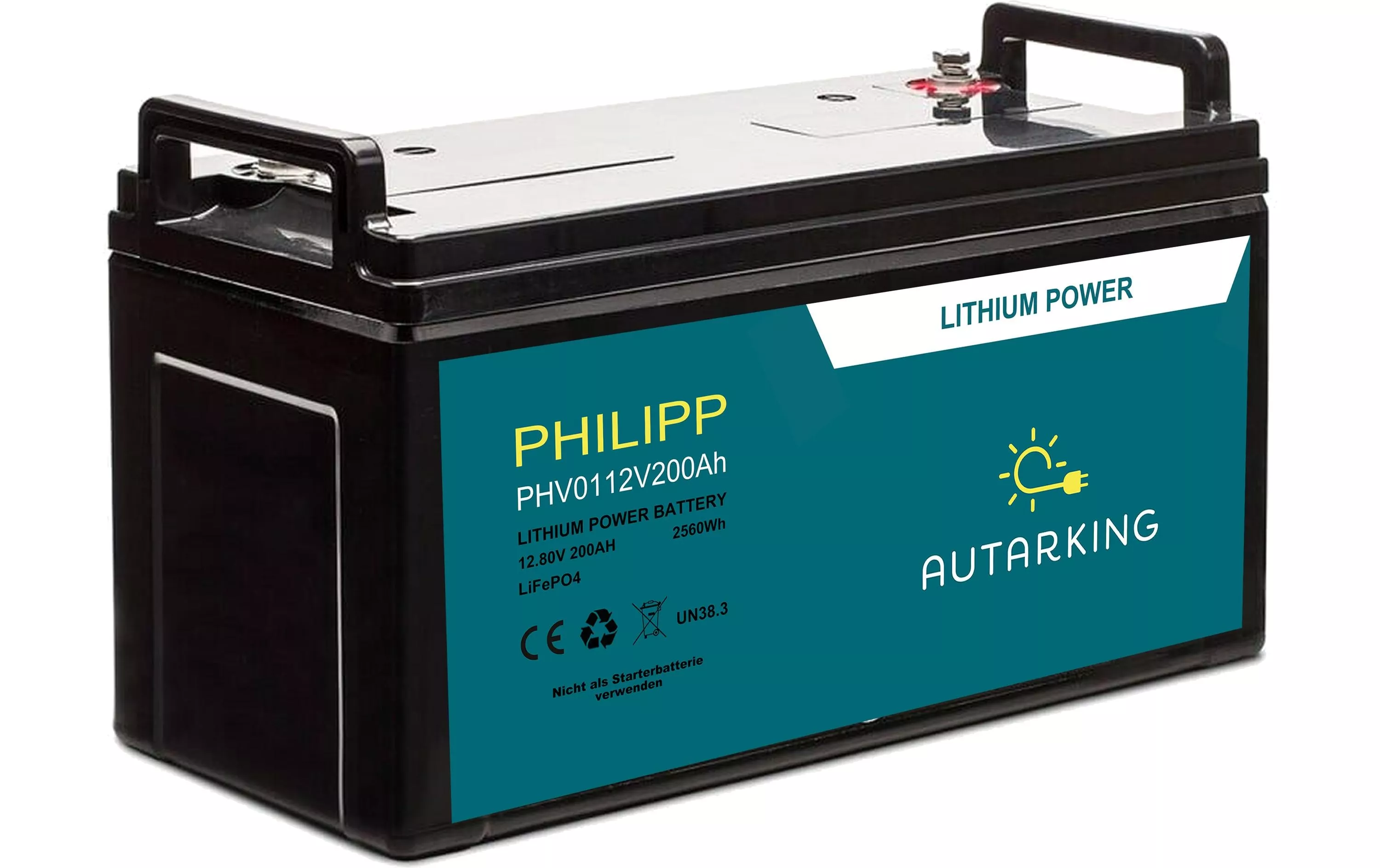 Batteria per il parcheggio Philipp LiFePO4, 12,8 V 200 Ah con app