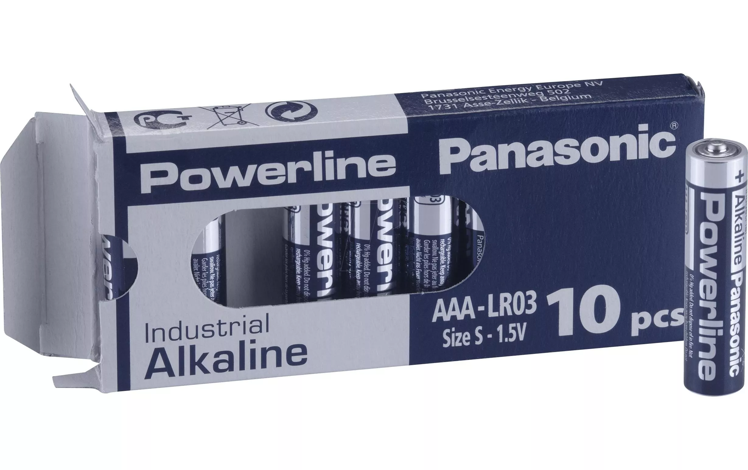 Pile Alkaline Powerline Industrial AAA 10 Pièce/s