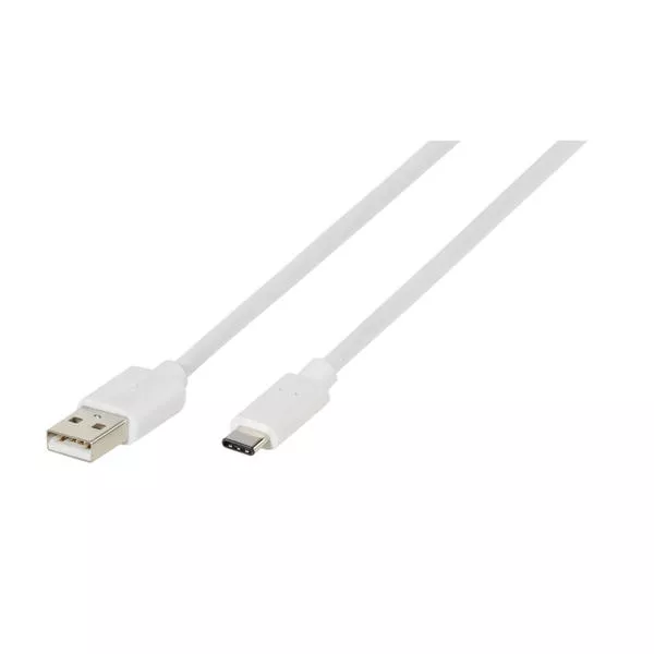 Câble USB de données et de chargement de type C, 2 m, blanc