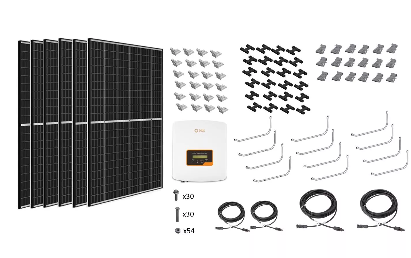 Sistema solare Solar-pac 2250 tetto piano Solis, 2.250 kWh/a