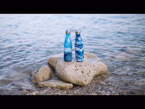 Vidéo de produit Océan Bouteille isolée en acier 500ml bleu 
