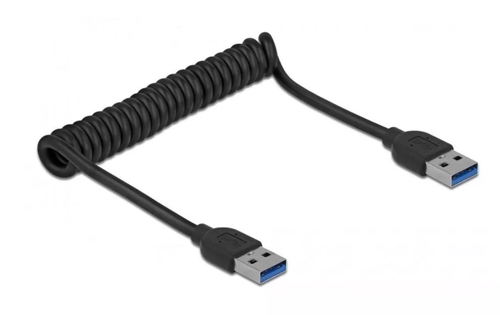 Câble spiralé USB 3.0 5 Gbps USB A - USB A 1.2 m