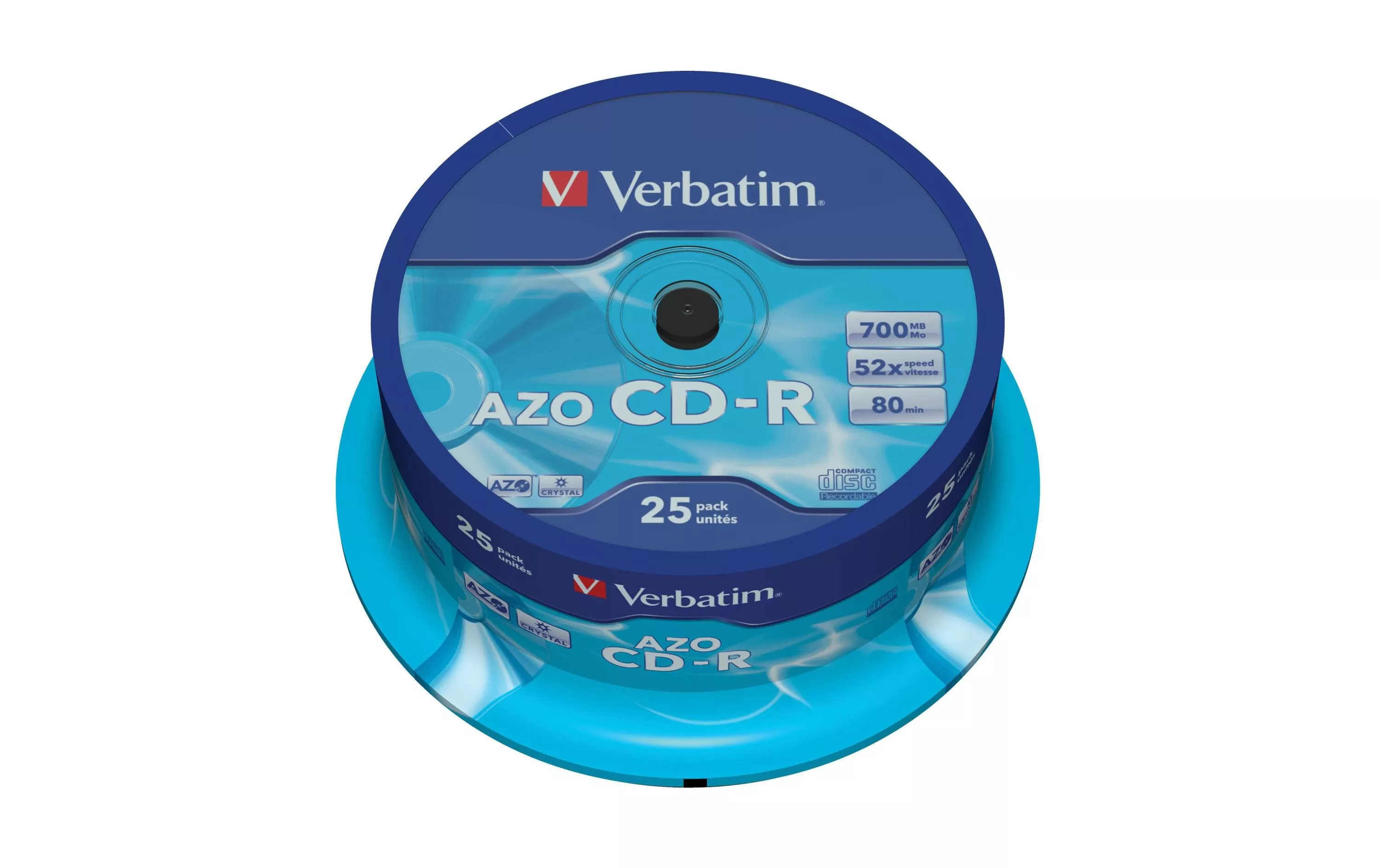 CD-R AZO 0.7 GB, mandrino (25 pezzi)