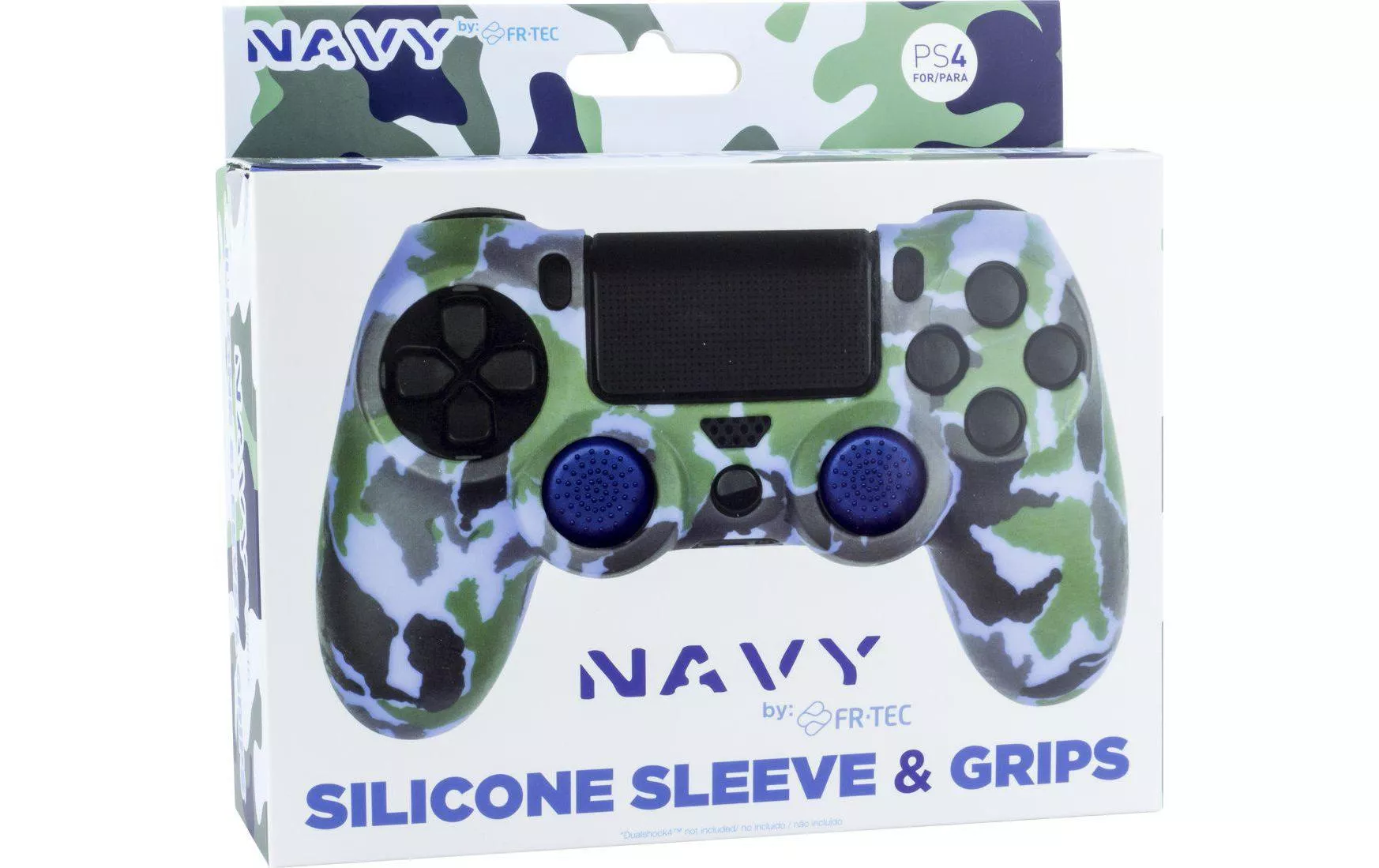 Housse de protection PS4 Silicone Skin + Grips Camo Navy
