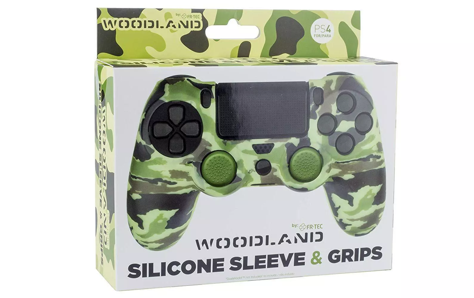 Housse de protection PS4 Silicone Skin + Grips Camo Woodland