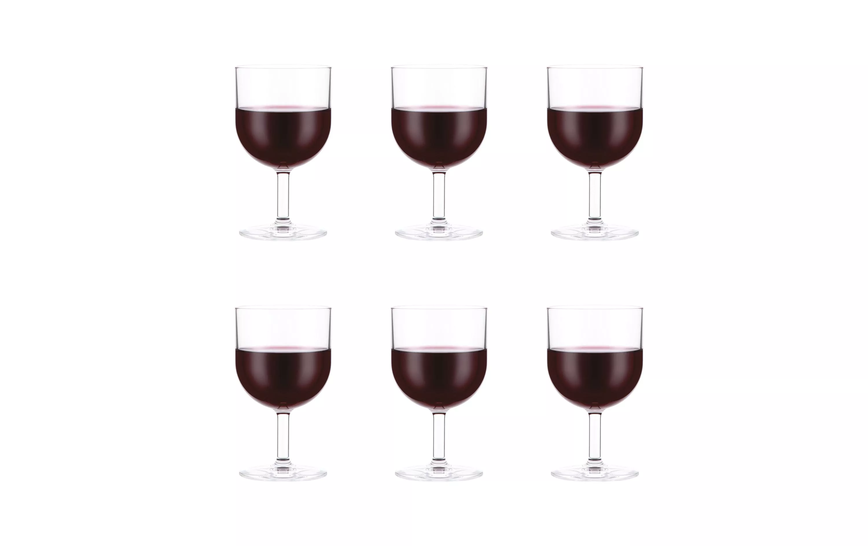 Red Wine Glass Octet 250 ml, 6 pezzi, trasparente