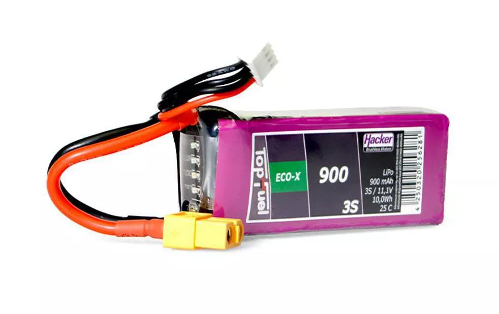 Batterie RC LiPo 900 mAh 11.1 V 25C TopFuel ECO-X