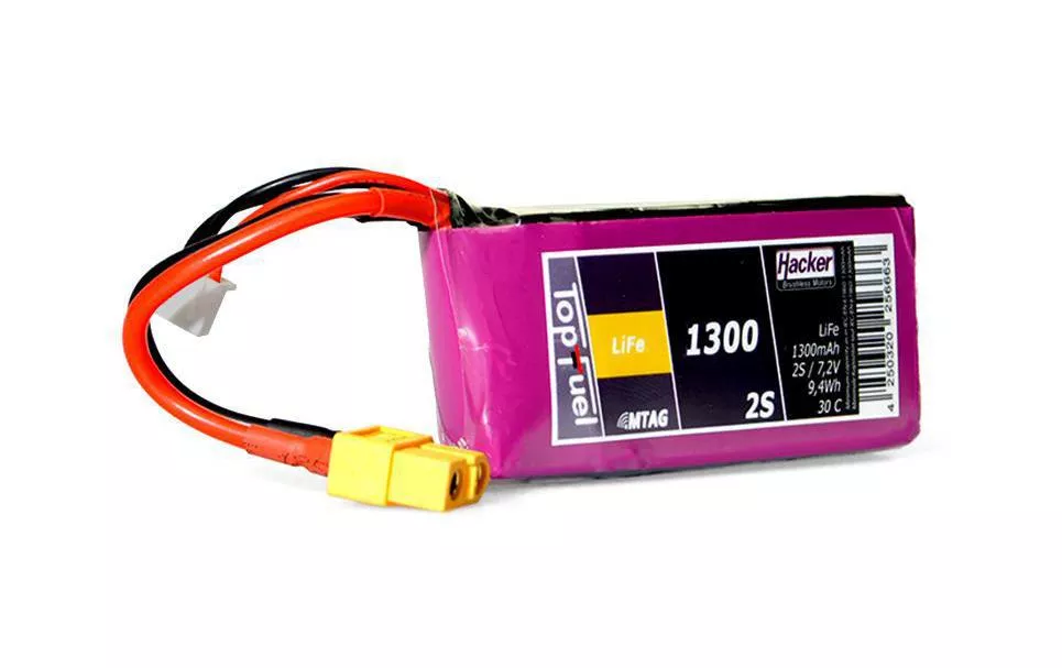 RC Batteria LiFe 1300 mAh 6.6 V 30C TopFuel ECO-X MTAG