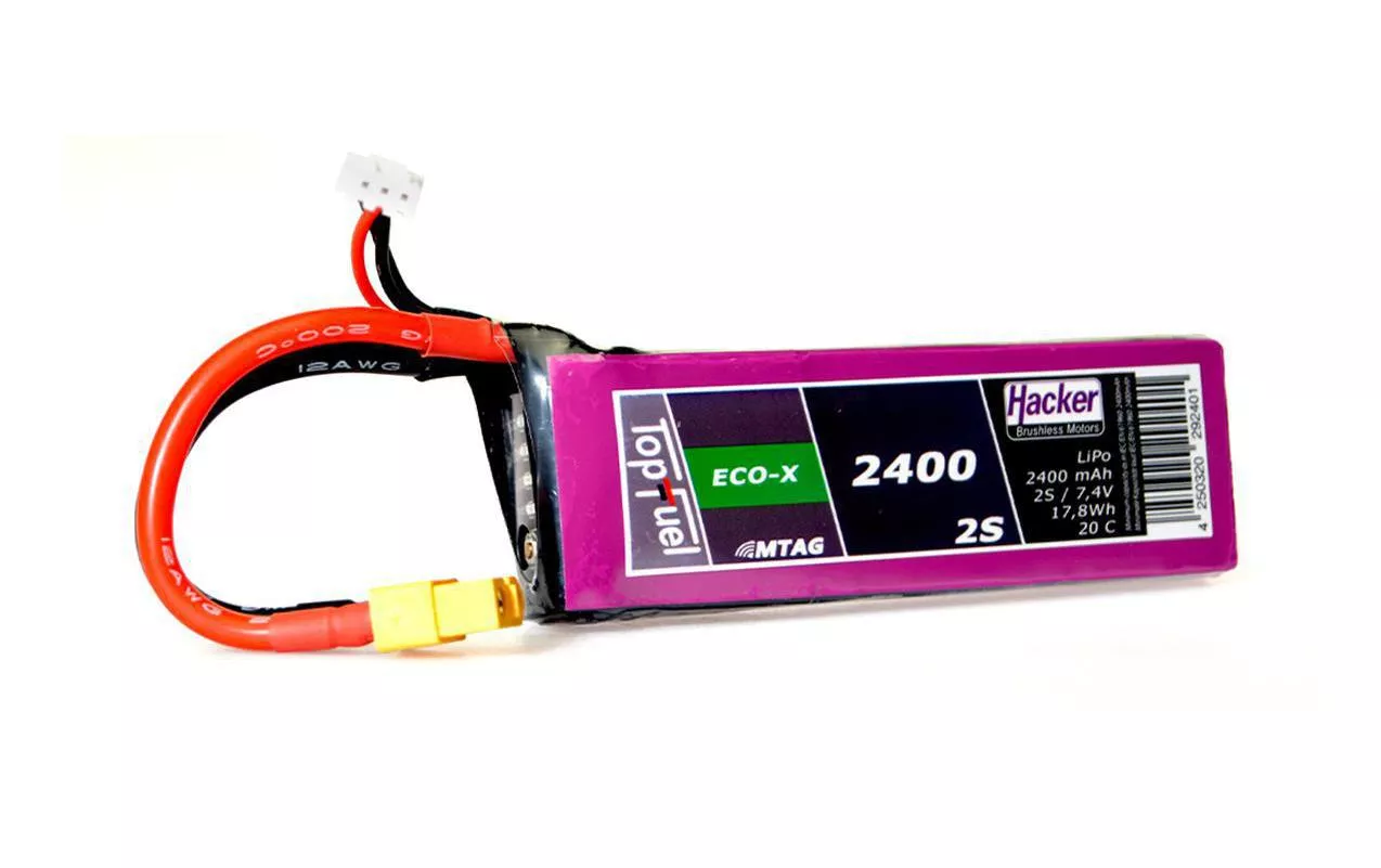 Batterie RC LiPo 2400 mAh 7,4 V 20C TopFuel ECO-X MTAG