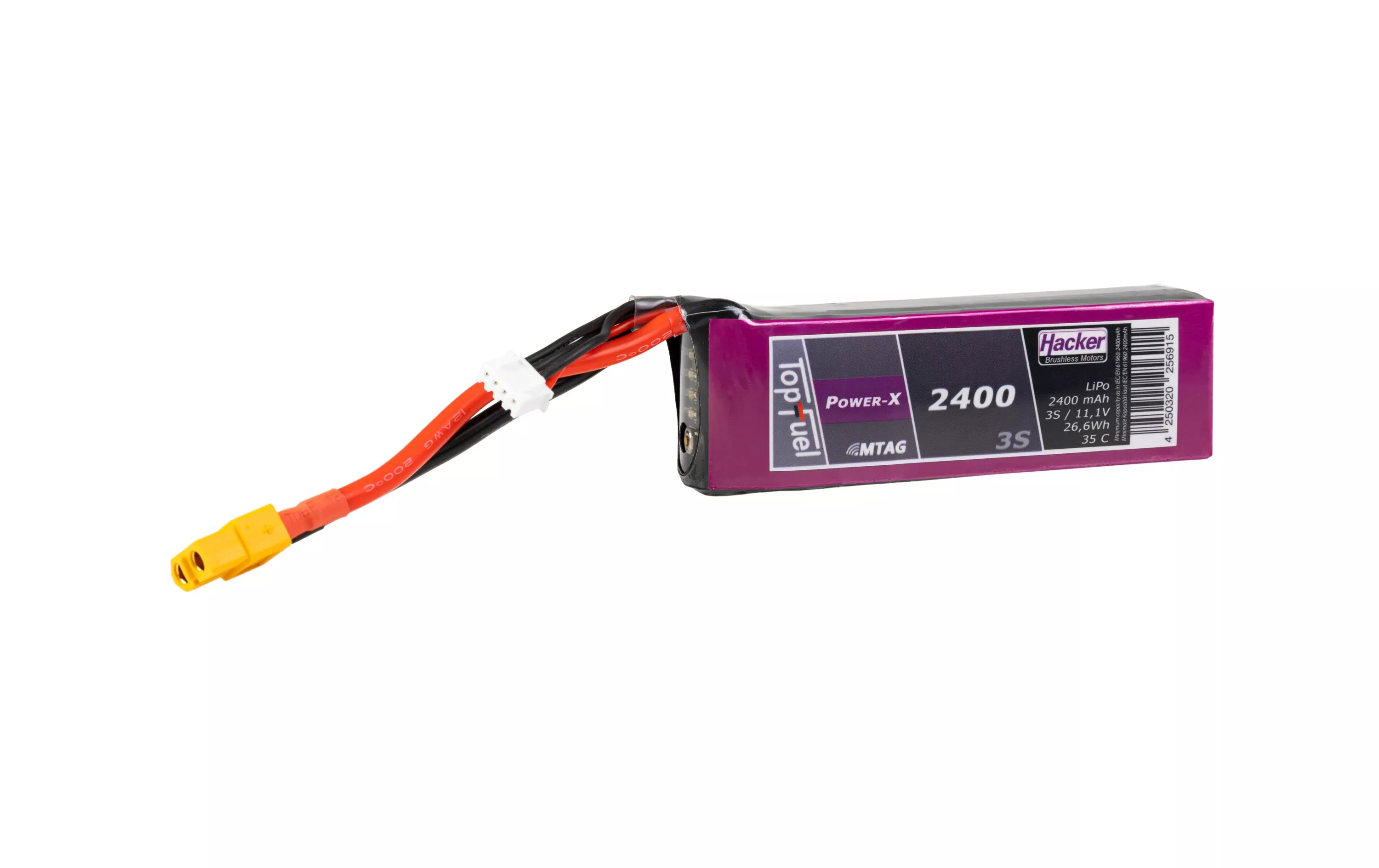 Batterie RC LiPo 2400 mAh 11.1 V 35C TopFuel Power-X MTAG