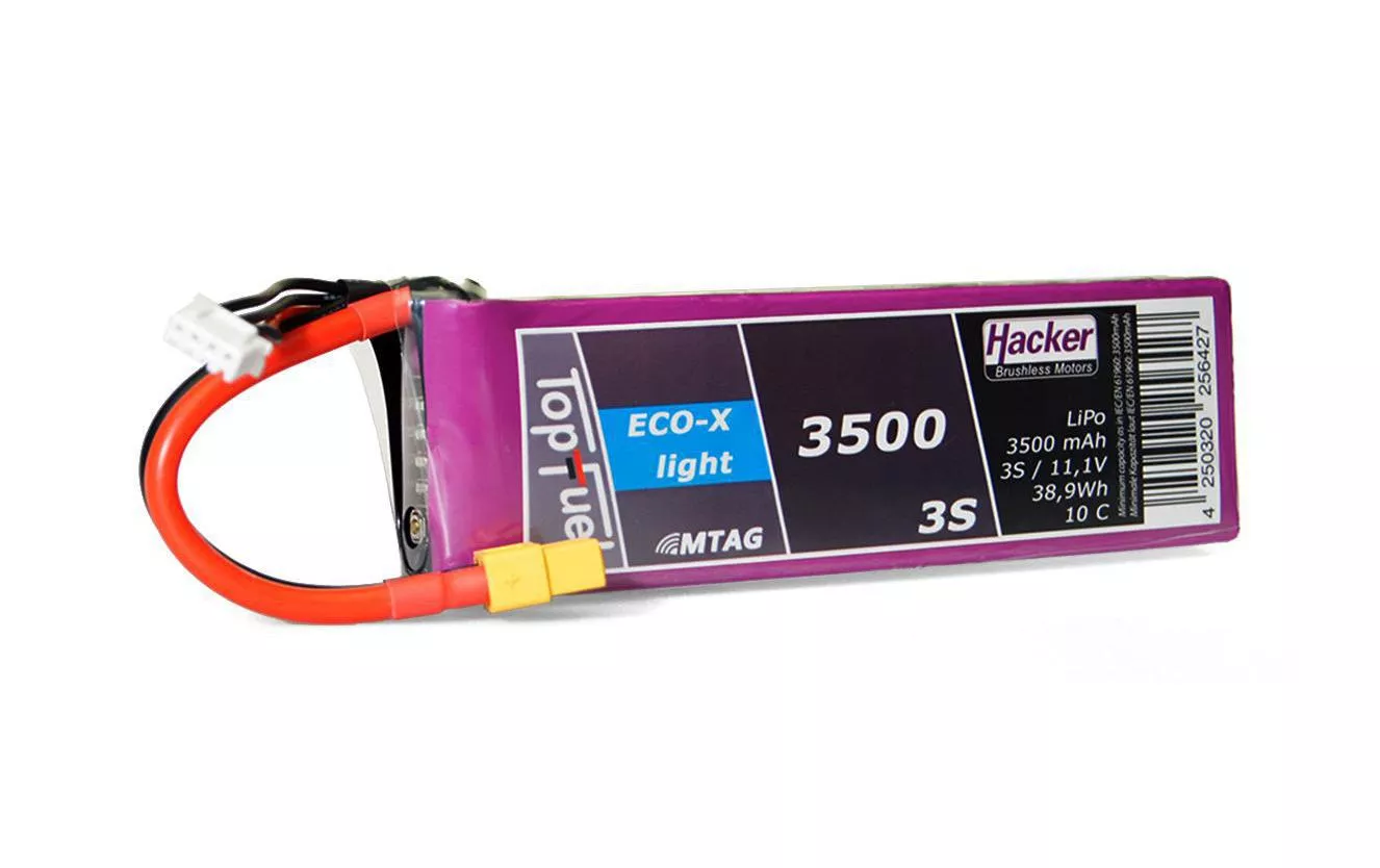 Batterie RC LiPo 3500 mAh 11,1 V 10C Pot Fuel ECO-X-Light MTAG