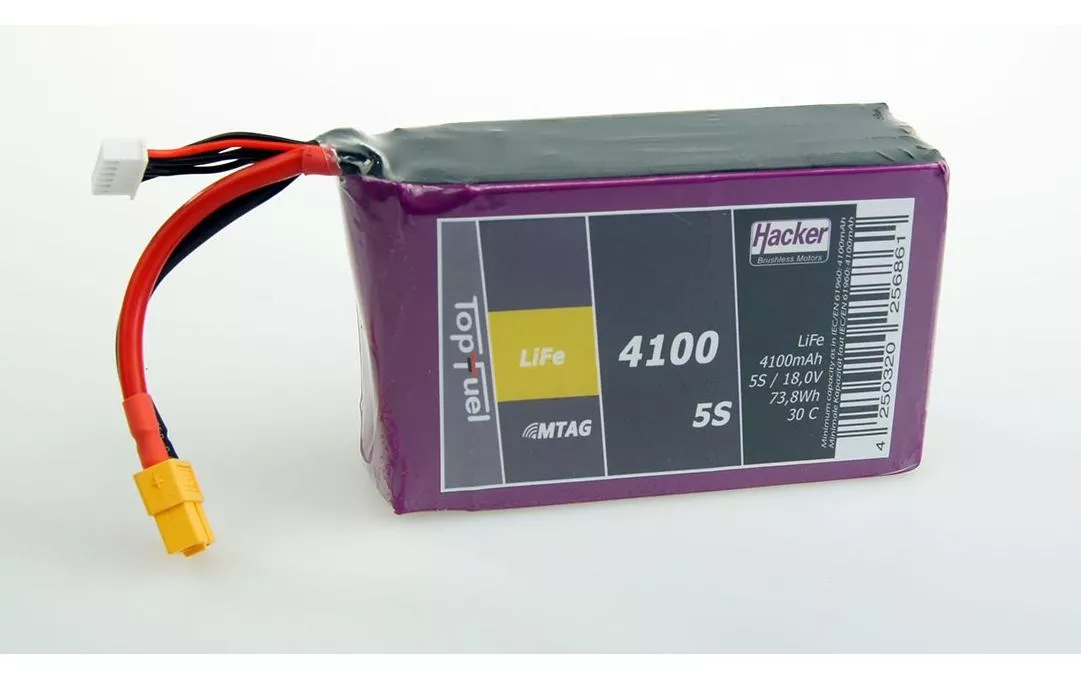 Batterie RC LiFe 4100 mAh 16,5 V 30C TopFuel MTAG