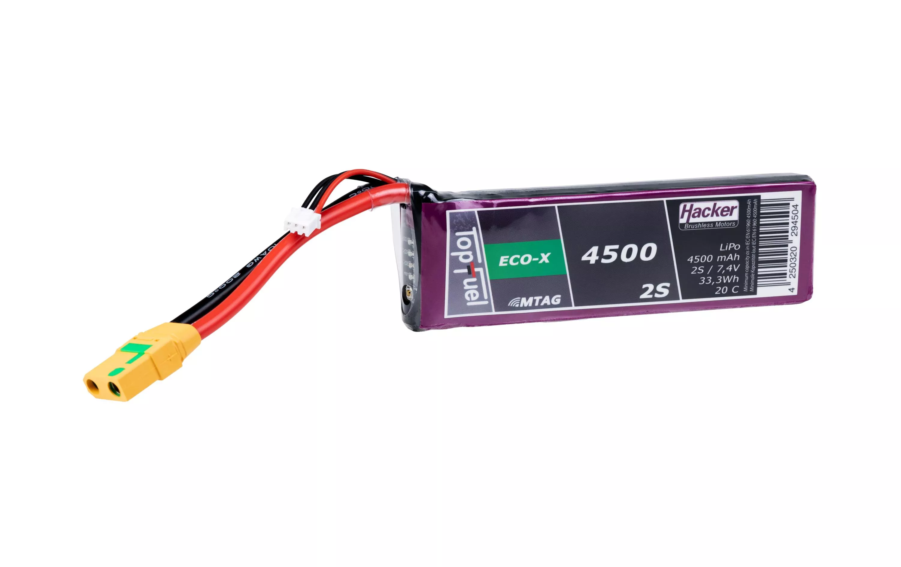 Batterie RC LiPo 4500 mAh 7,4V 20C TopFuel MTAG