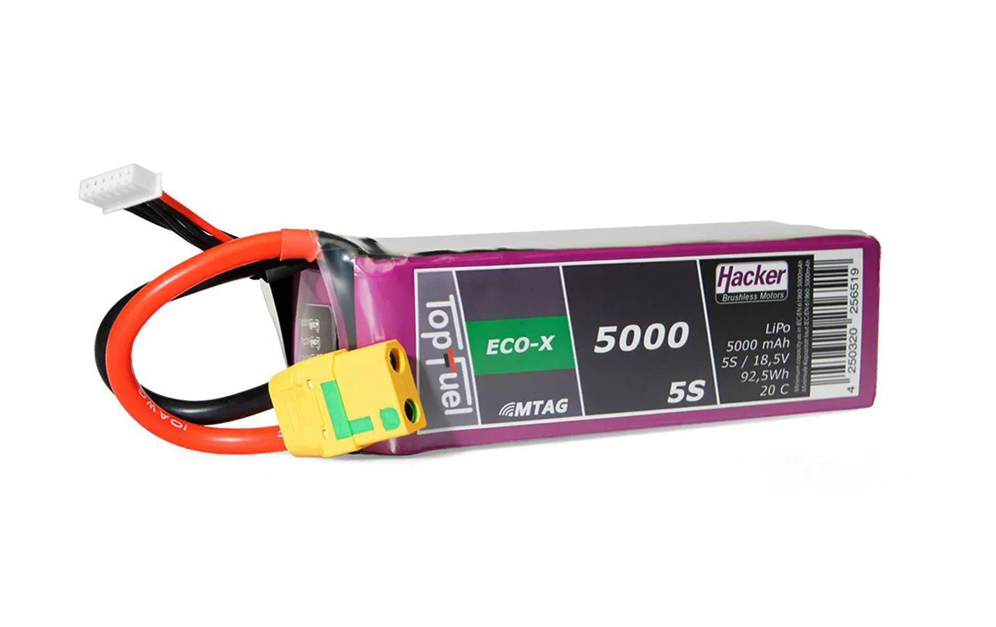 Batterie RC LiPo 5000 mAh 18,5 V 20C TopFuel ECO-X MTAG