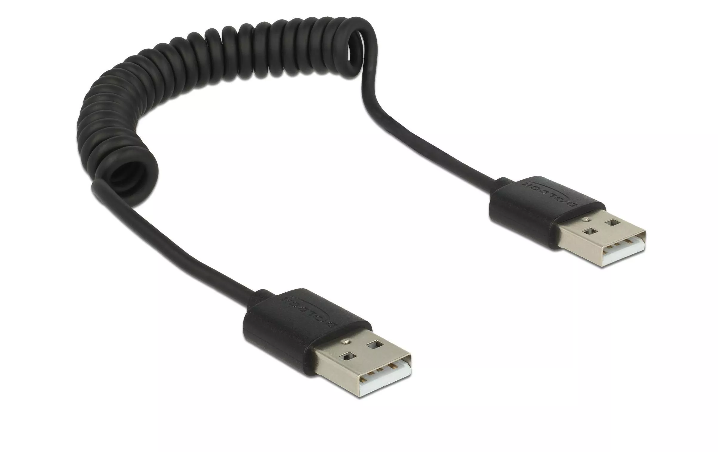 USB 2.0-Spiralkabel  USB A - USB A 0.6 m