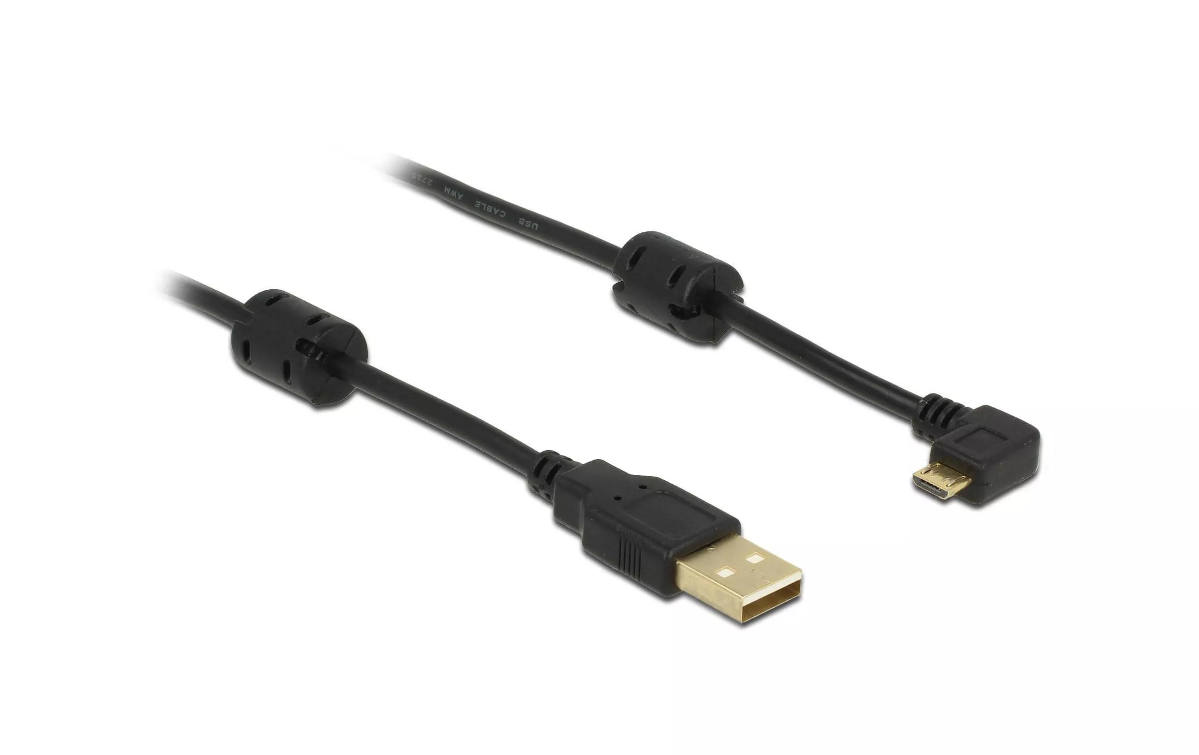 Câble USB 2.0 coudé à 270 USB A - Micro-USB B 1 m
