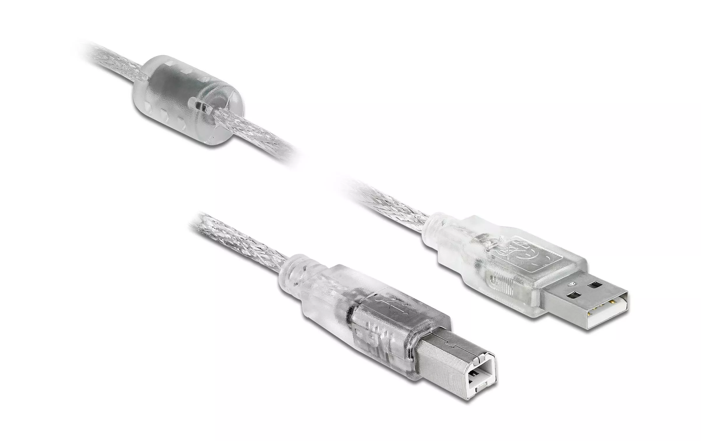 Câble USB 2.0 avec noyau de ferrite USB A - USB B 2 m