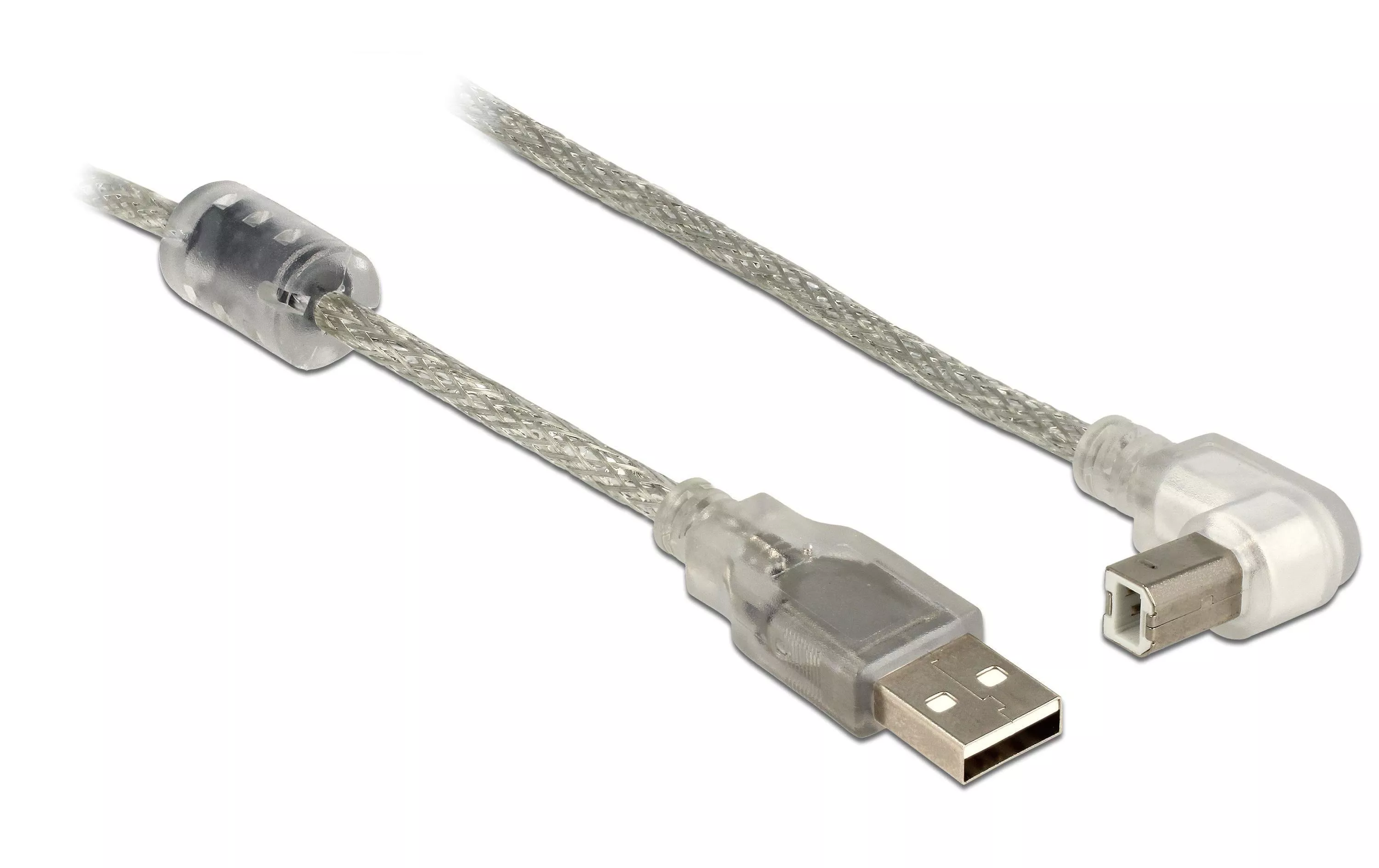 USB 2.0-Kabel 90°gewinkelt USB A - USB B 0.5 m