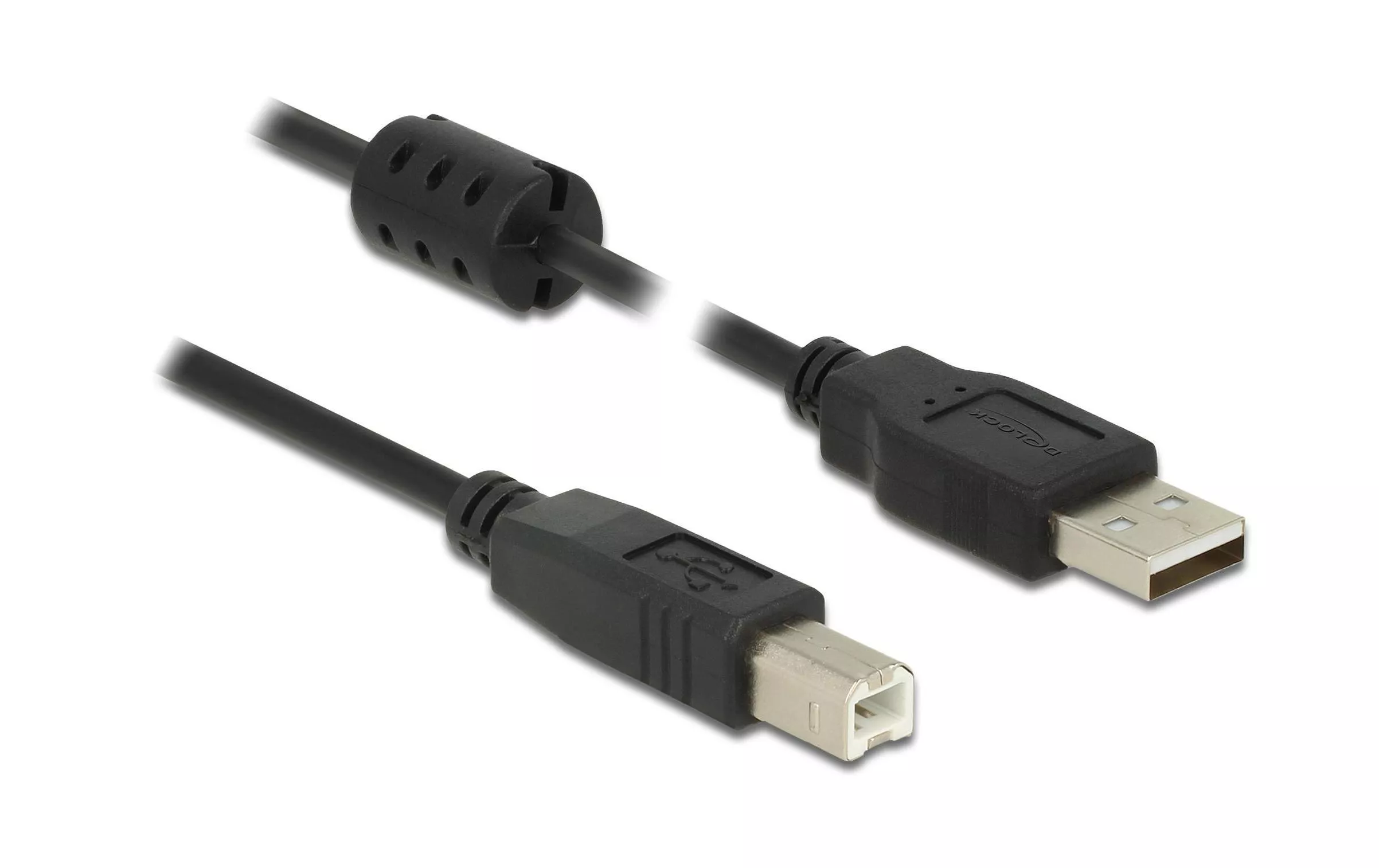 Câble USB 2.0 avec noyau de ferrite USB A - USB B 1.5 m