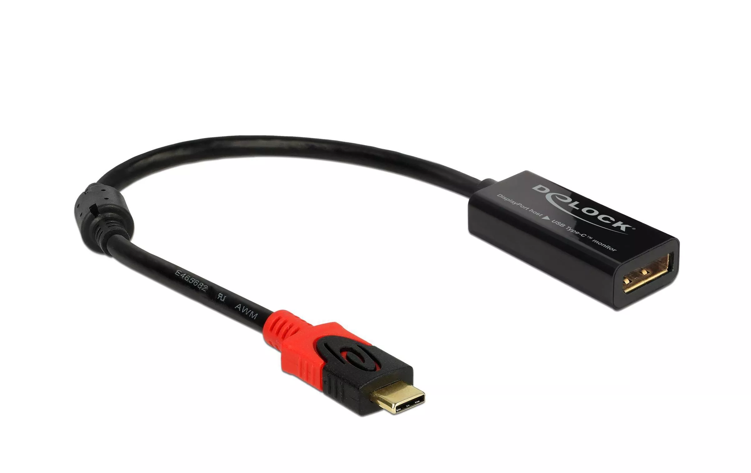 Adapter DisplayPort \u2013 USB Type-C 4K/60Hz, schwarz