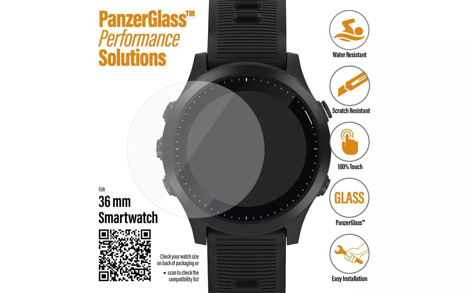 Protezione dello schermo in vetro blindato Garmin Fenix / Huawei GT (36 mm)