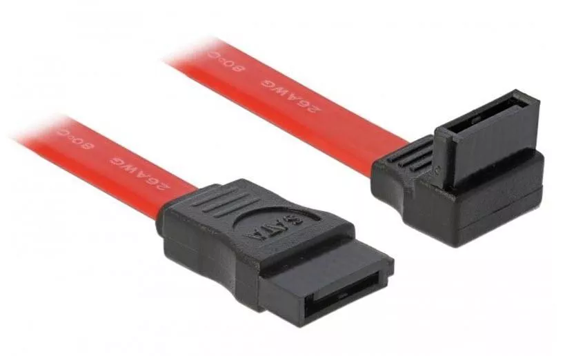 Câble SATA2 rouge, coudé, 22 cm