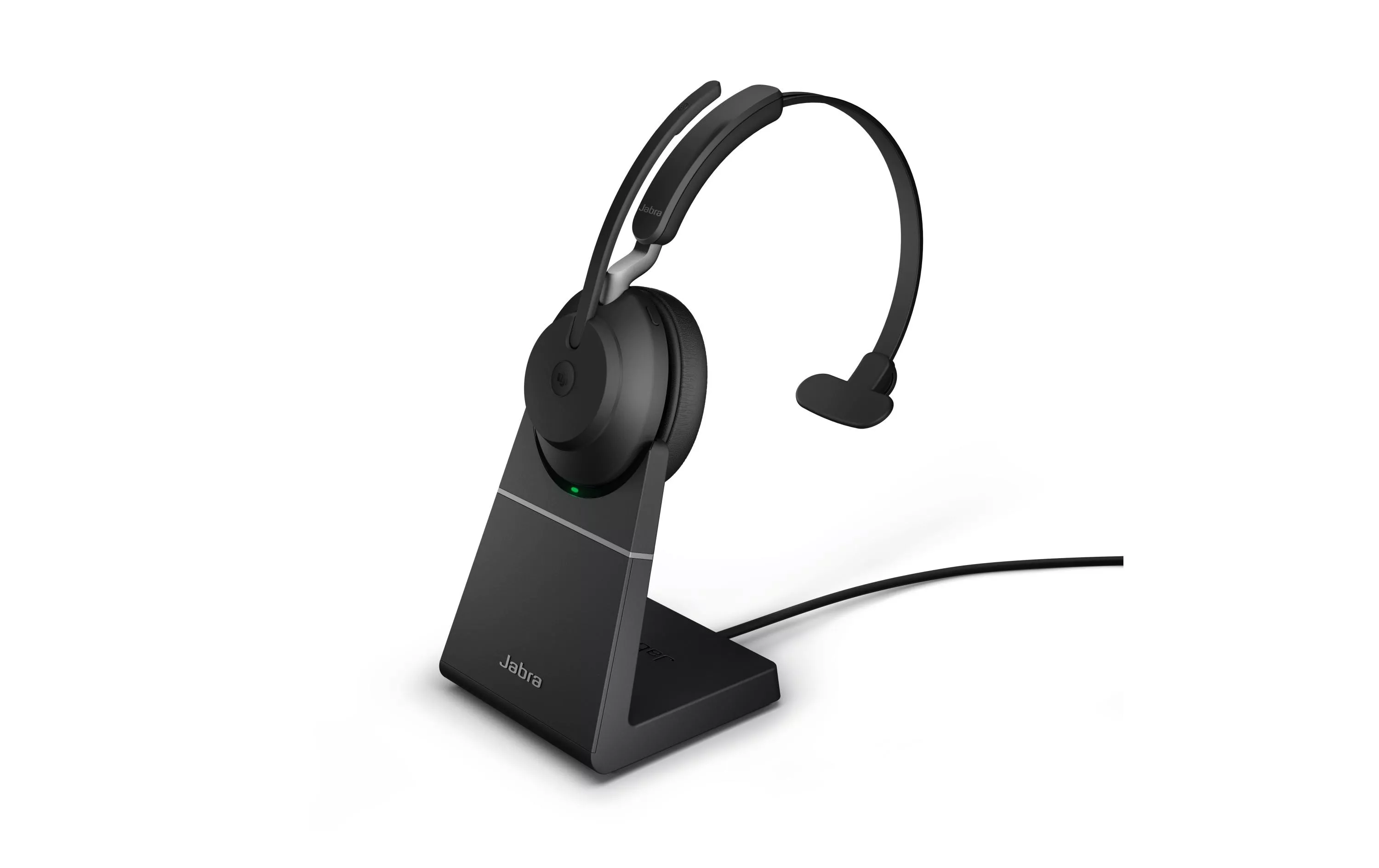 Écouteurs Evolve2 65 Mono MS Noir, USB-A, avec station de chargement