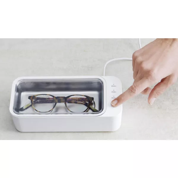 Boîte de nettoyage de lunettes en plastique, nettoyeur
