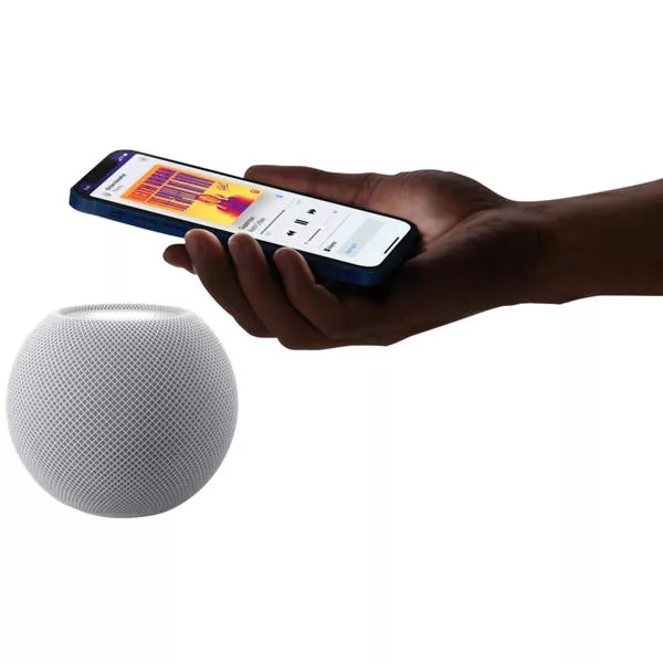 HomePod mini Airplay2, Multiroom - Apple, White Bluetooth, WLAN, Siri 