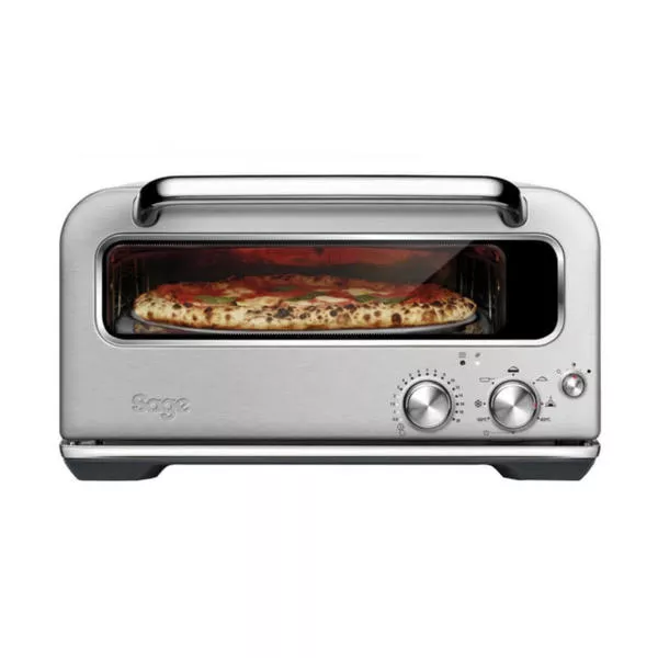 the Smart Oven Pizzaiolo Pizzafour acier inoxydable