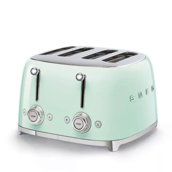 50\'s Retro Style 4 Scheiben Toaster pastellgrün