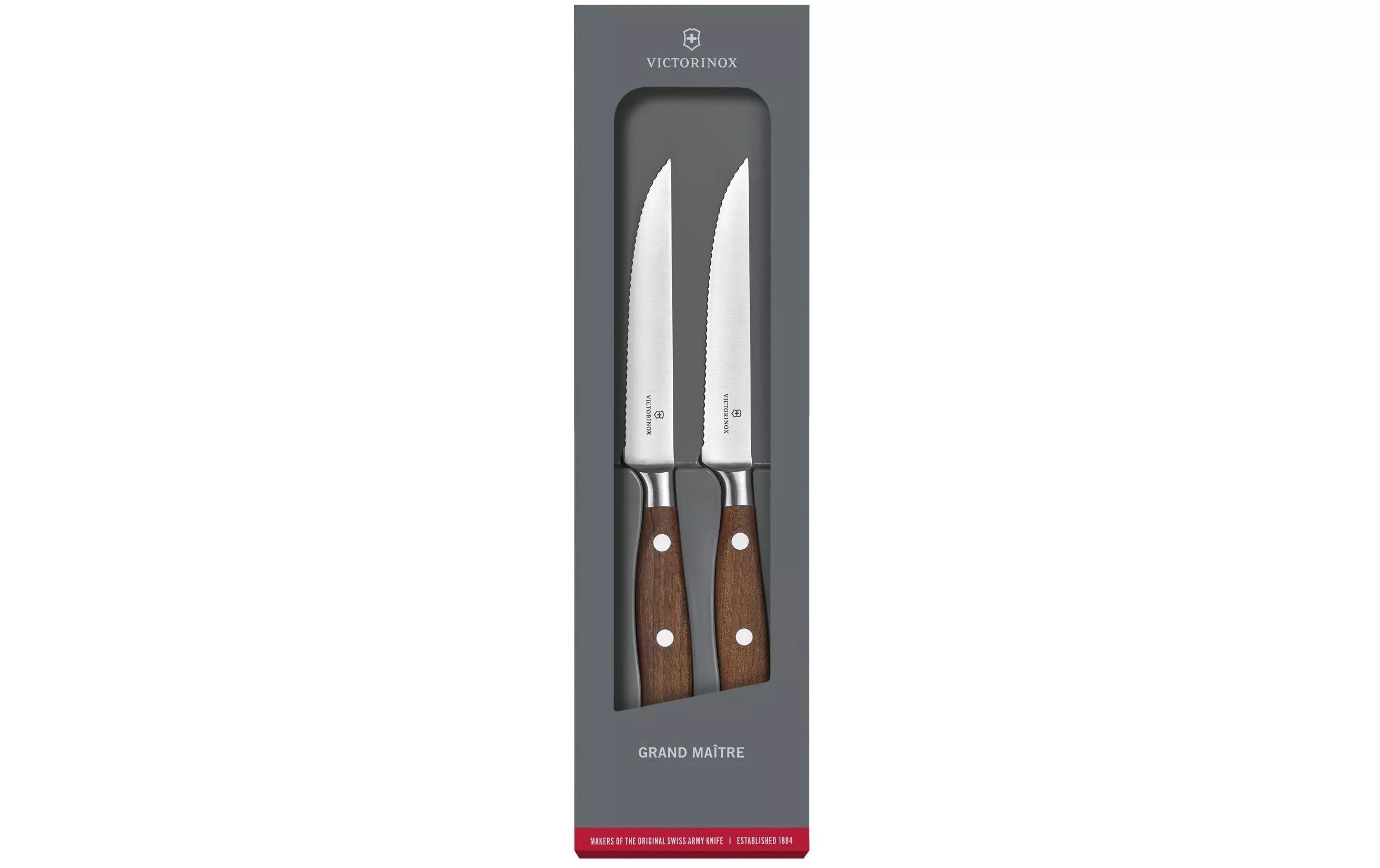 Kits de couteaux à steak Grand Maître Wood 2 pièces, bois de rose