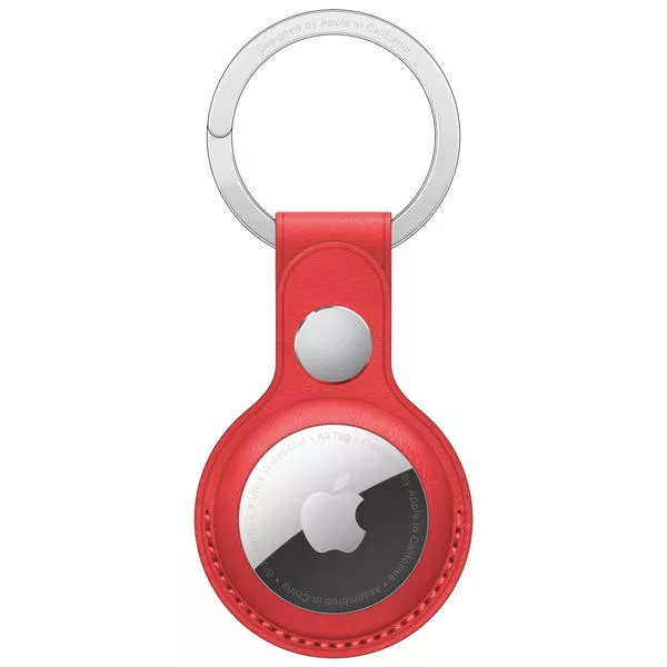 AirTag Leather Key Ring - Red