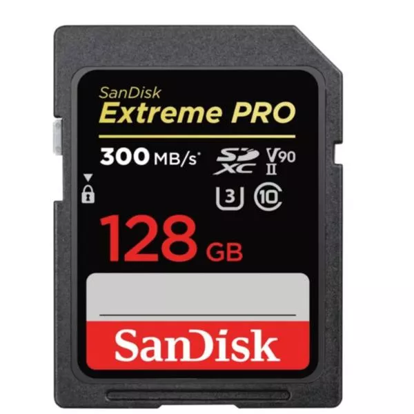 Extreme Pro SDXC 128GB - 300MB/s, U3, UHS-II