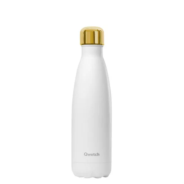 Bottiglia in acciaio isolata oro bianco 500ml bianco