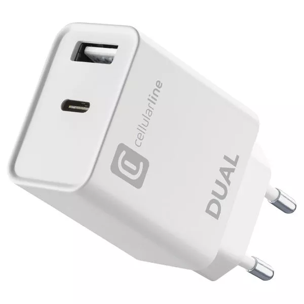 Dual Charger 20W blanc