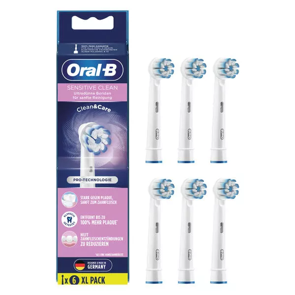 Brosses à dents adaptables Sensitive Clean 6er