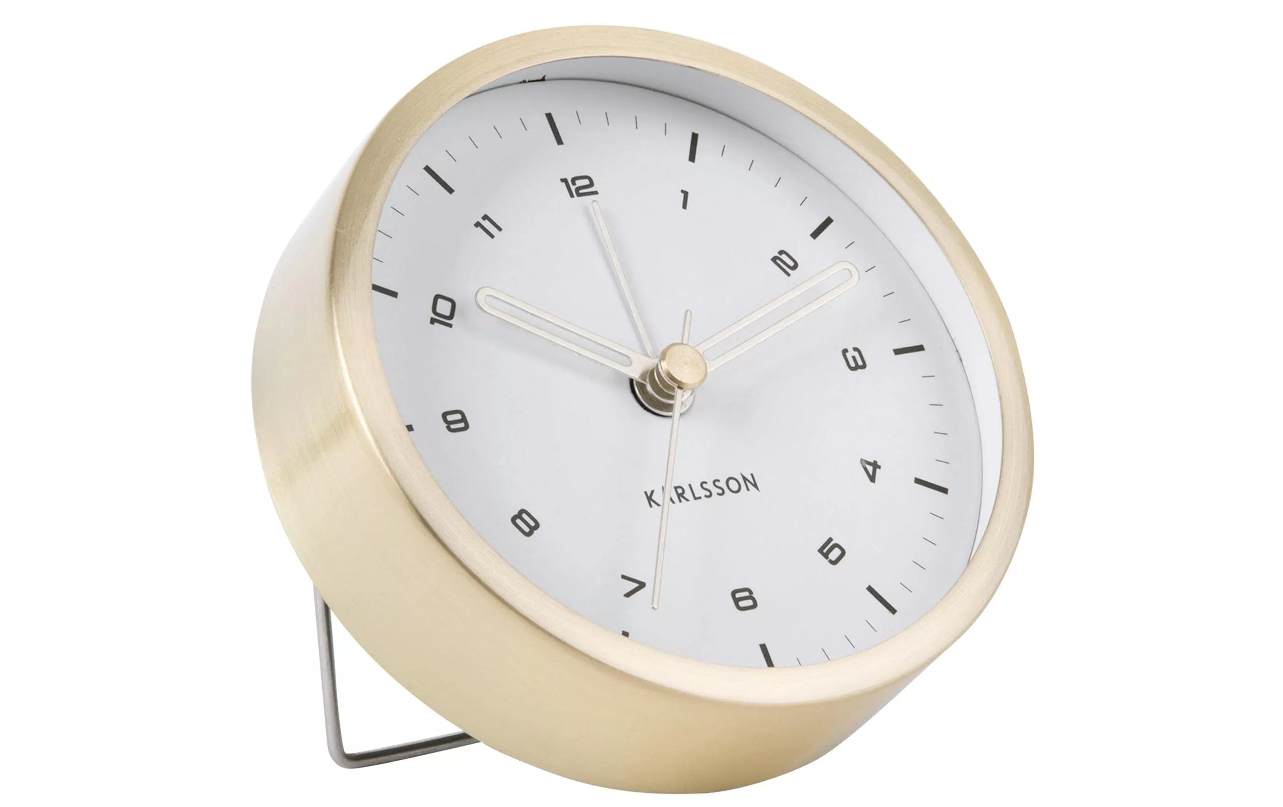 Classic Alarm Clock Tinge Gold, White