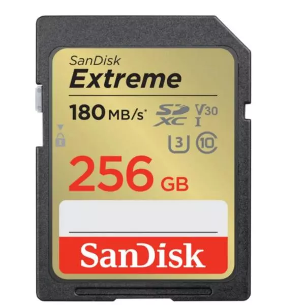 Extreme SDXC 256GB - 180MB/s, U3, UHS-I