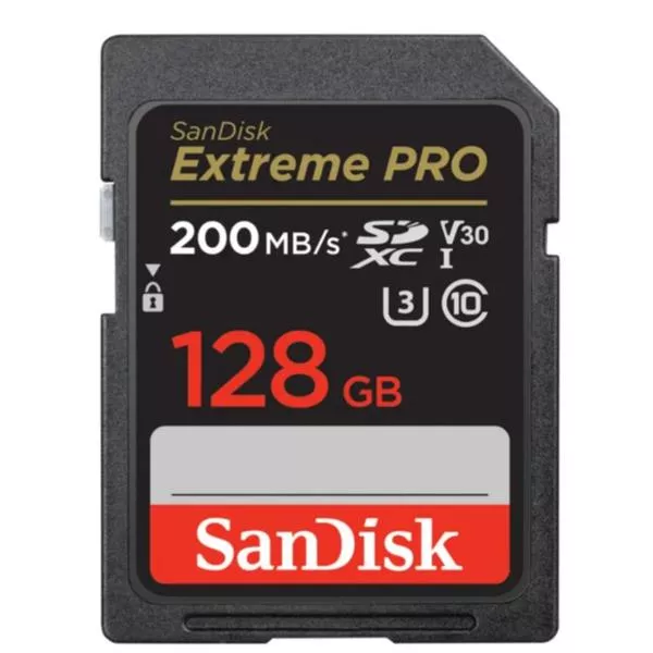 Extreme Pro SDXC 128GB - 200 MB/s, U3, UHS-I