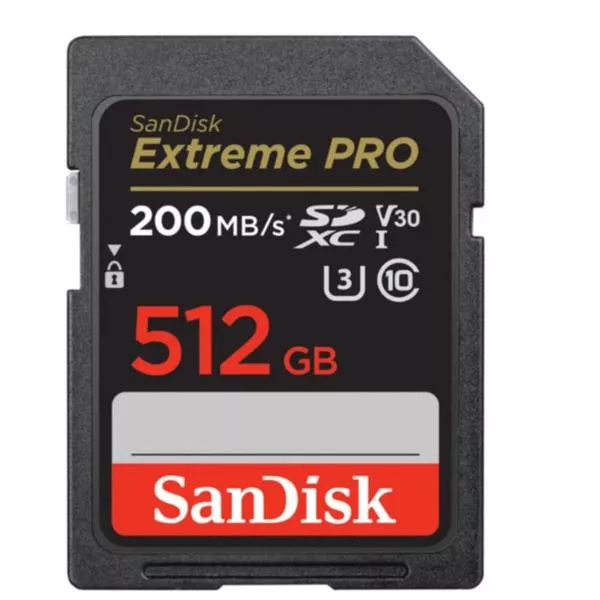 Extreme Pro SDXC 512Go - 200 MB/s, U3, UHS-I