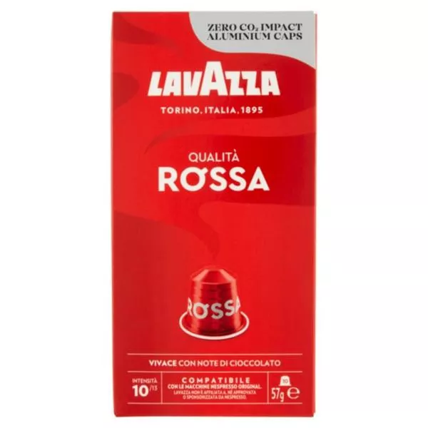 Qualità Rossa Caffè Nespresso 10 Capsule in alluminio