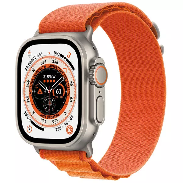 Watch Ultra, 49mm, Cellular, Titanium, Orange Alpine
