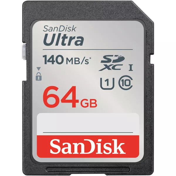 Ultra SDXC 64GB - 140MB/s, U1, UHS-I