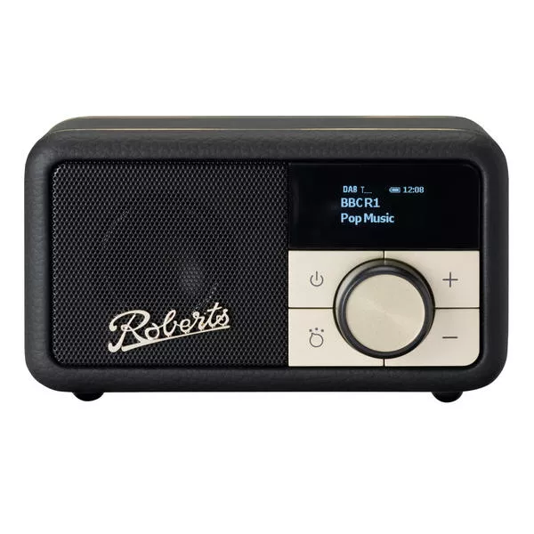 Revival Petite Black - DAB / DAB+ / FM-Radio im Kleinformat mit Bluetooth und eingebautem Akku