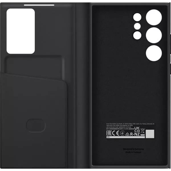 Galaxy S23 Ultra Smart View Wallet Book-Cover Black