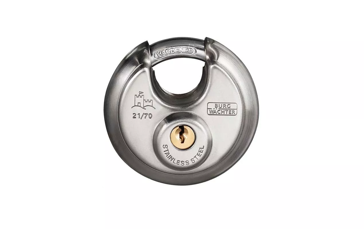 Circle 21 serratura a catenaccio rotondo, 60 mm in acciaio inossidabile